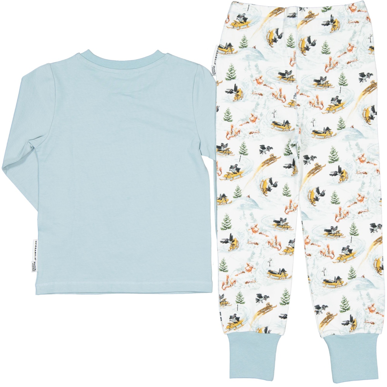 Mamma Moo and Crow two piece pyjamas White snow  98/104