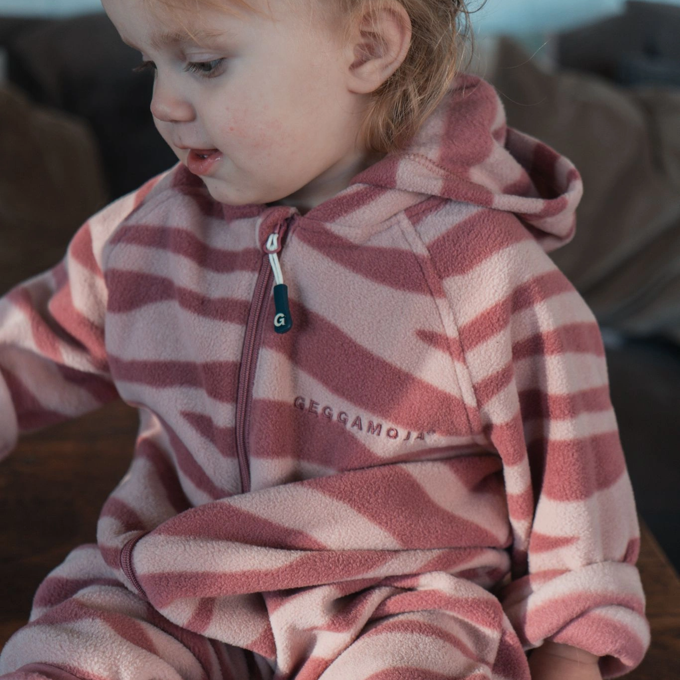 Fleeceoverall Zebra Plum