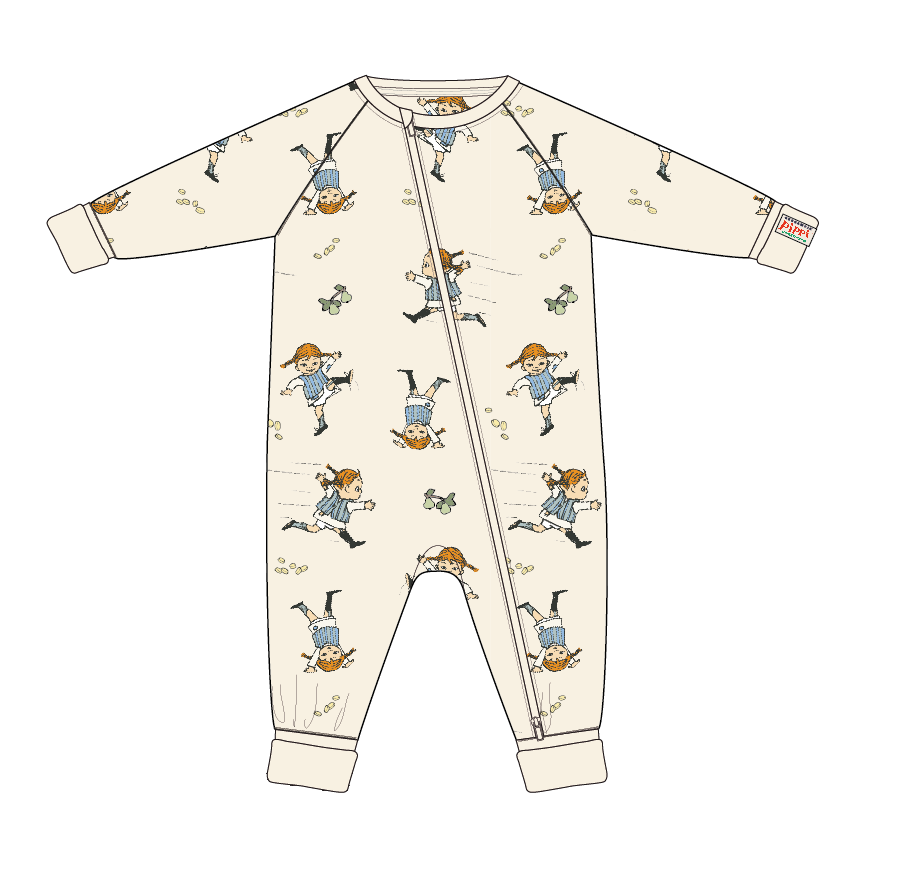 Pyjamas Pippi Långstrump soft beige
