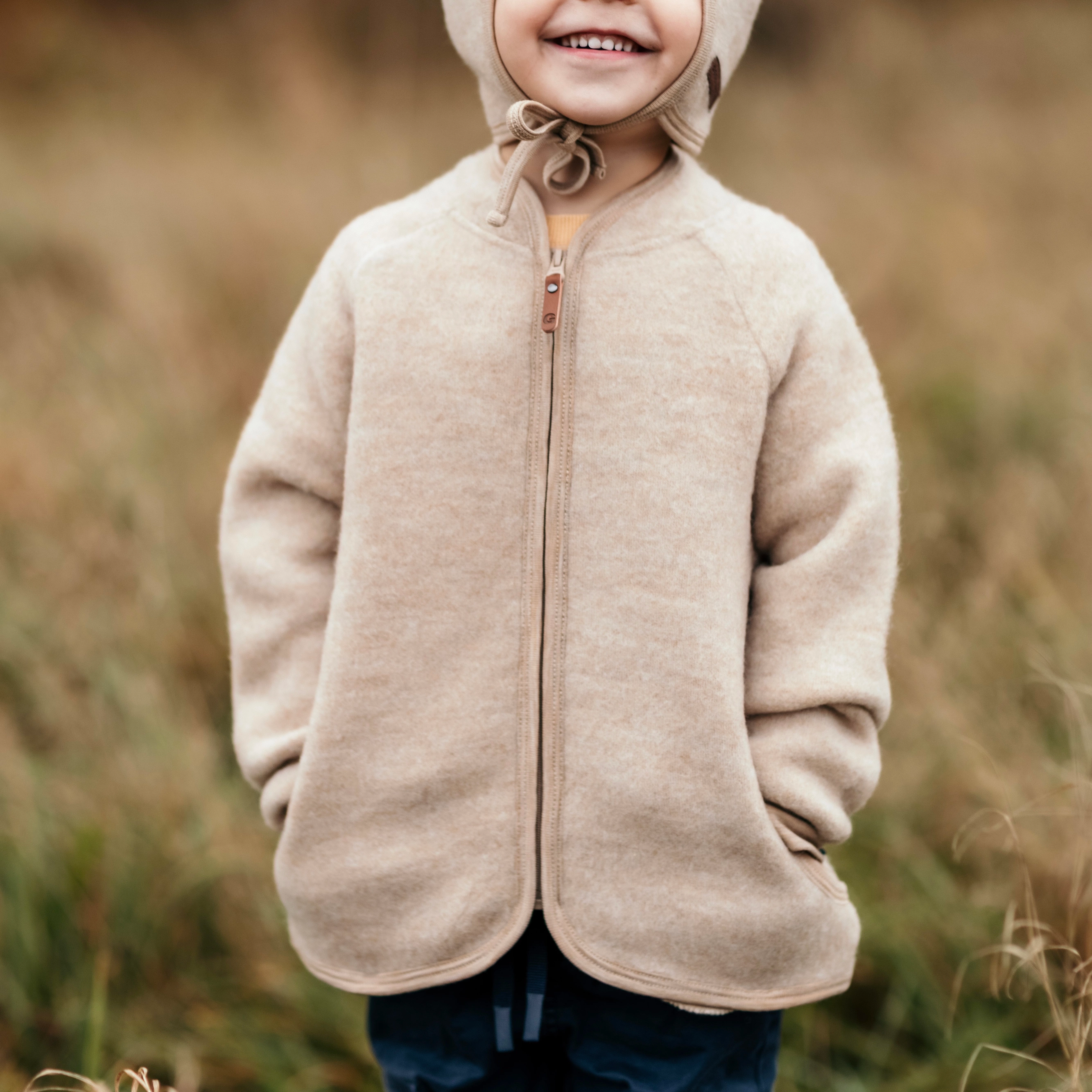 Wool fleece jacket Beige