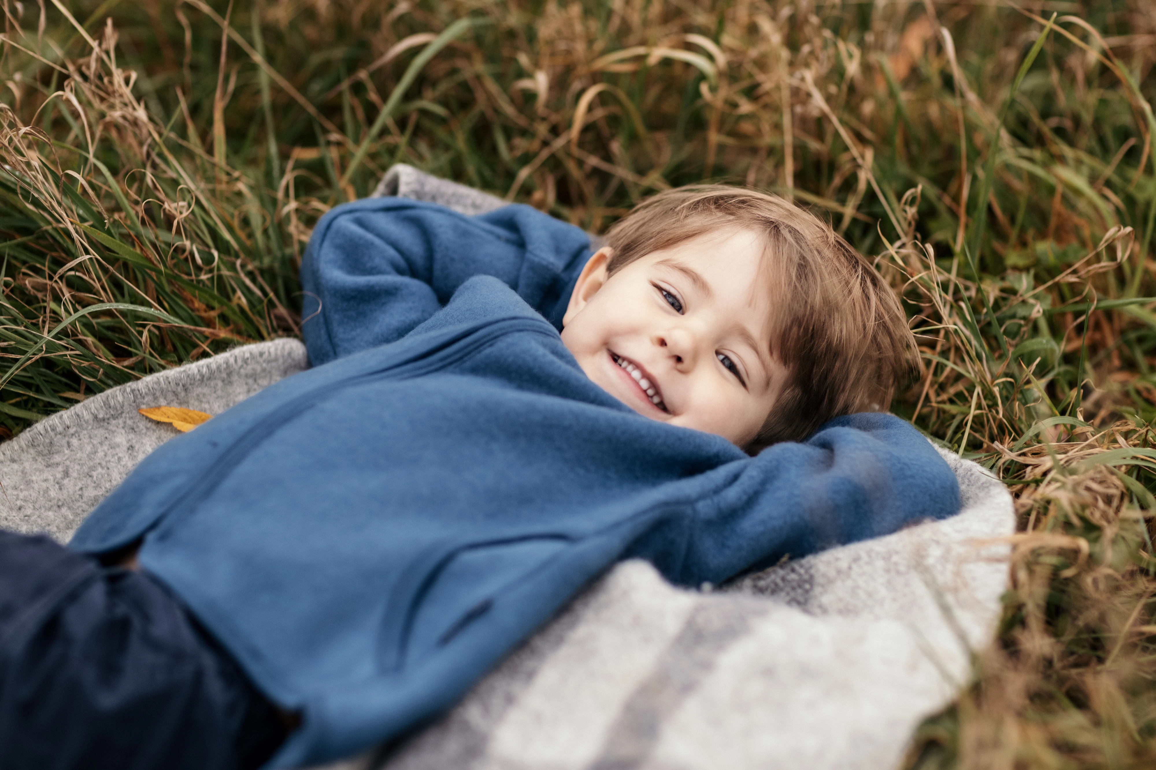 Jacka Ullfleece Blå