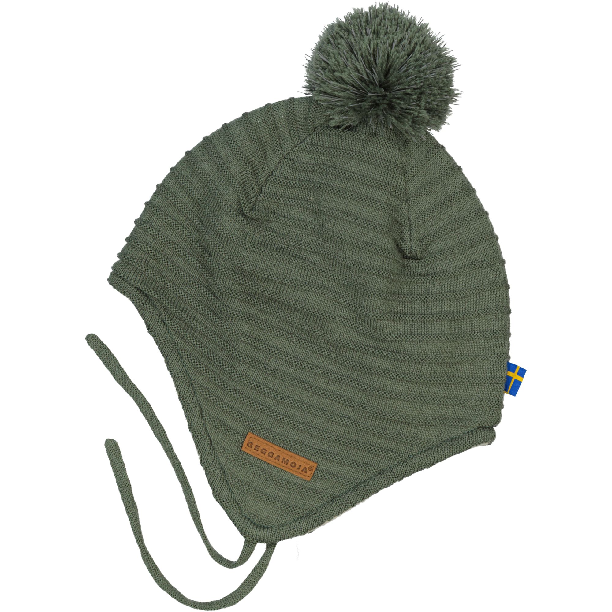 Stickad Hjälmmössa Mossgrön