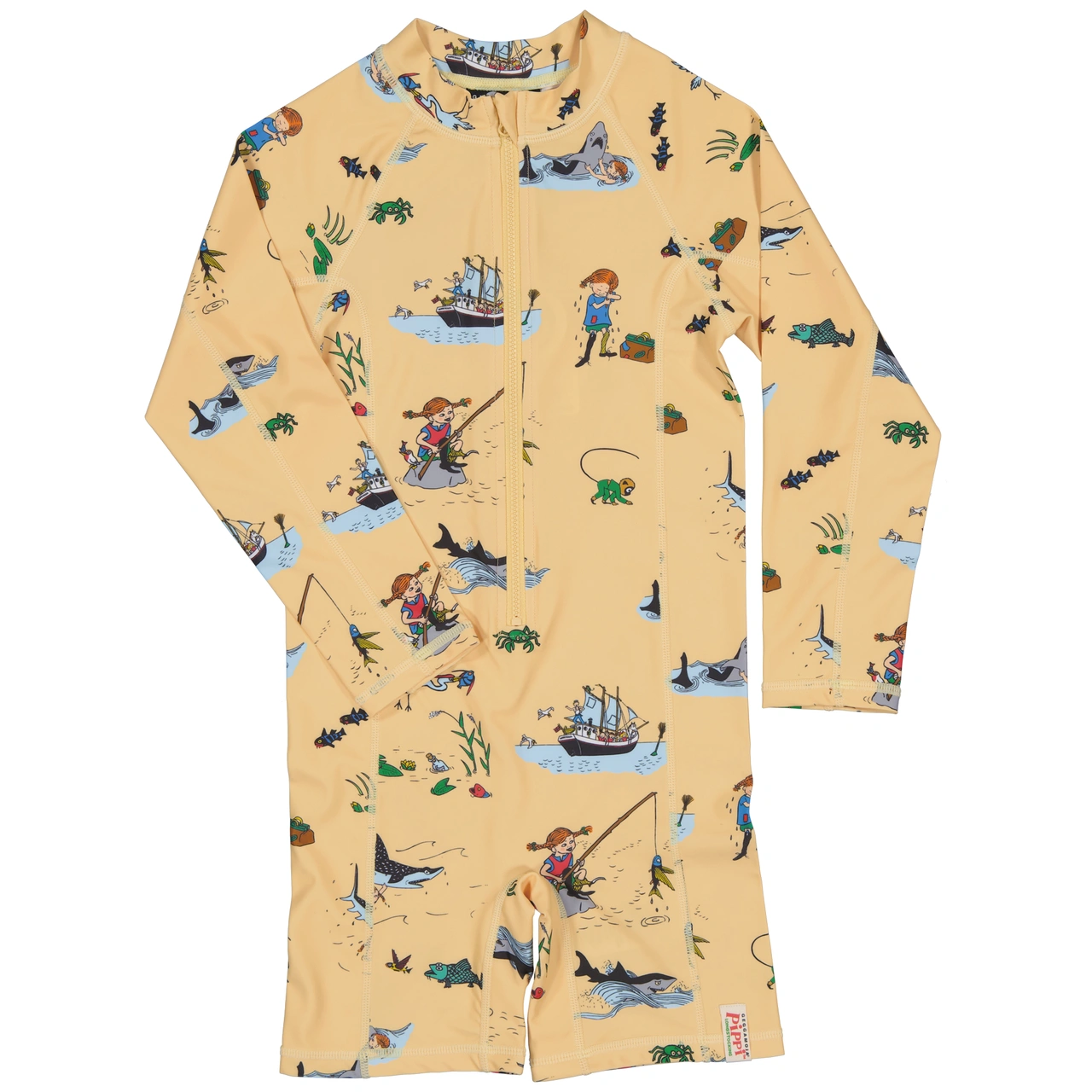 Pippi Långstrump UV-Suit Soft yellow