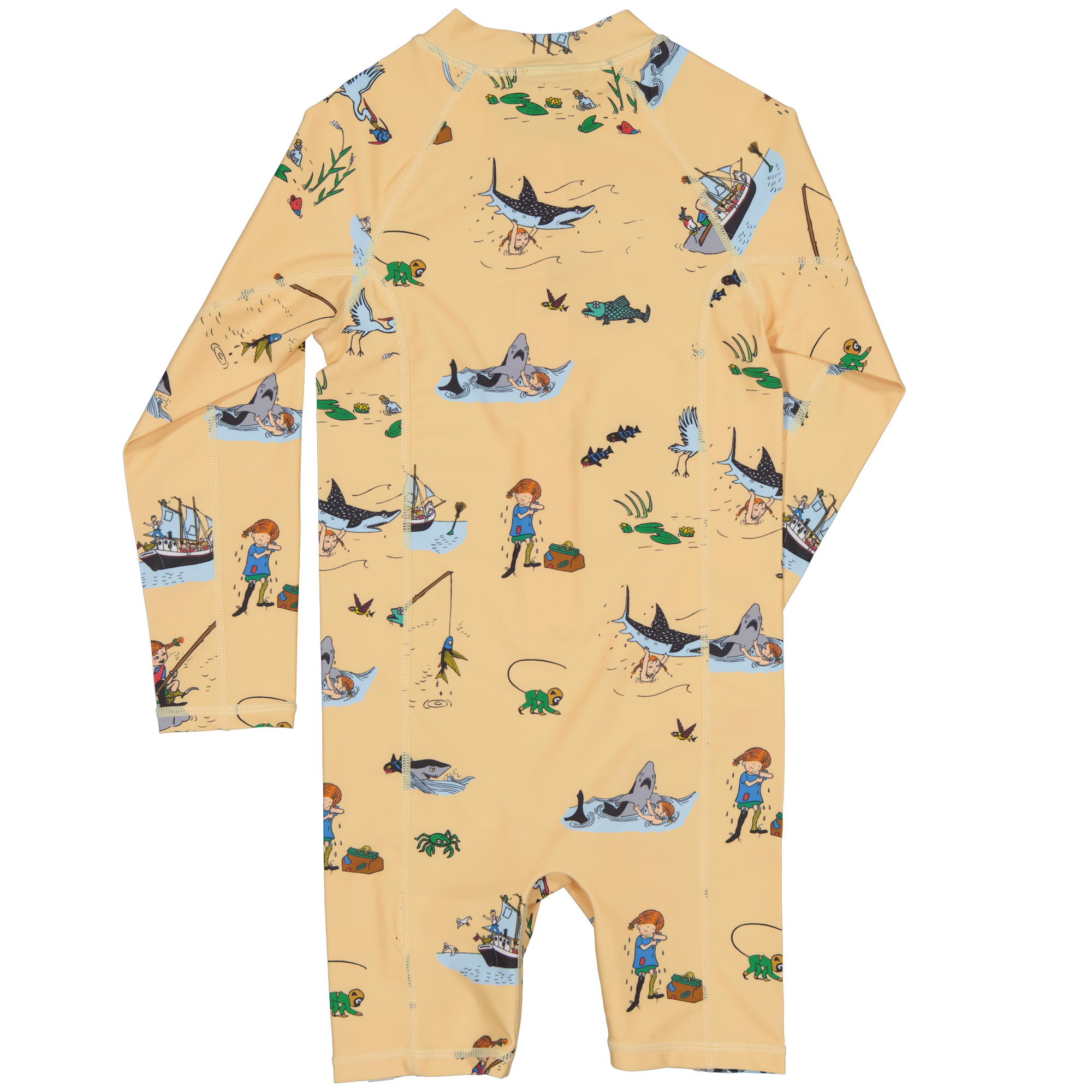 Pippi Långstrump UV-Suit Soft yellow