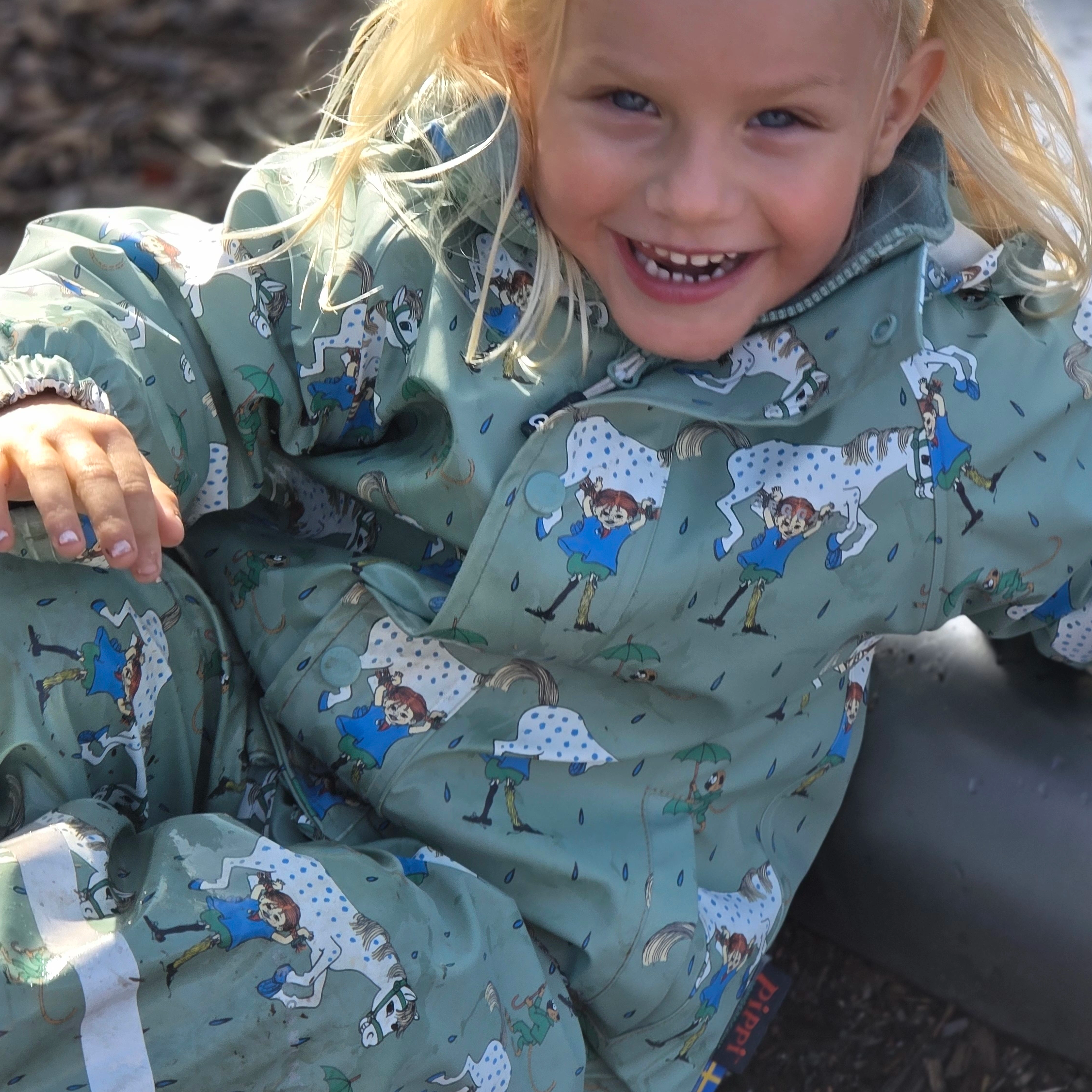 Regnsset Pippi Långstrump Fleecefodrat