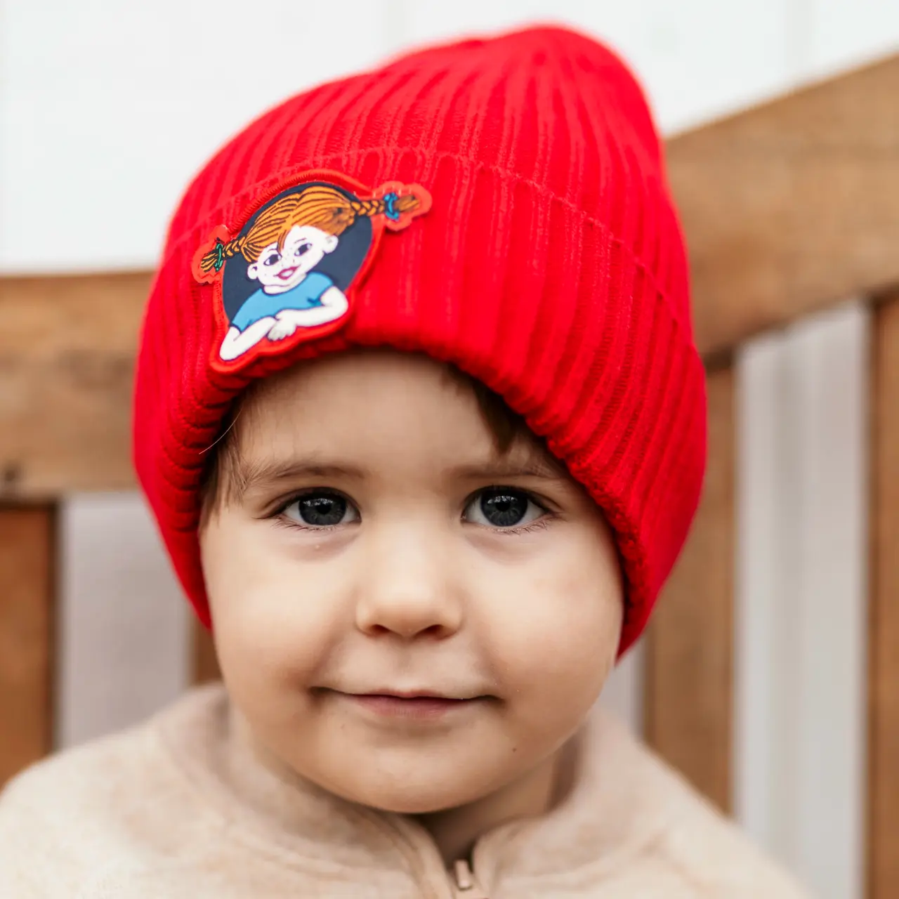 Pippi Longstocking Knitted beanie Red