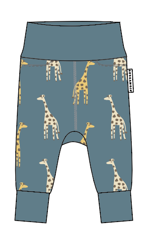 Babybyxor Bambu Blue Giraffe