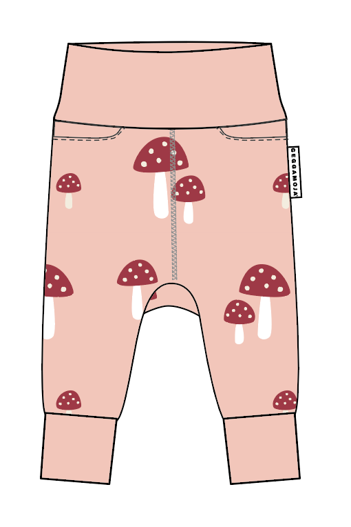 Babybyxor Bambu Pink Mushroom