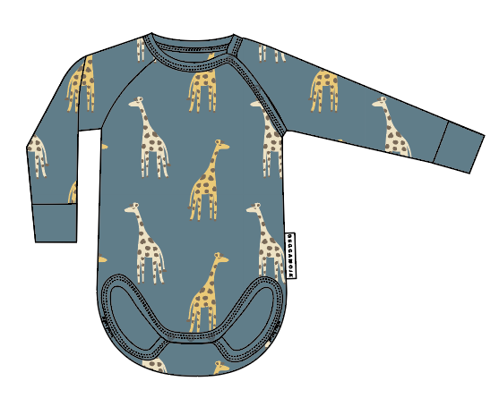 Body Bambu Blue Giraffe