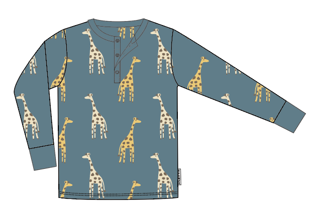 Farfarströja Bambu Blue Giraffe
