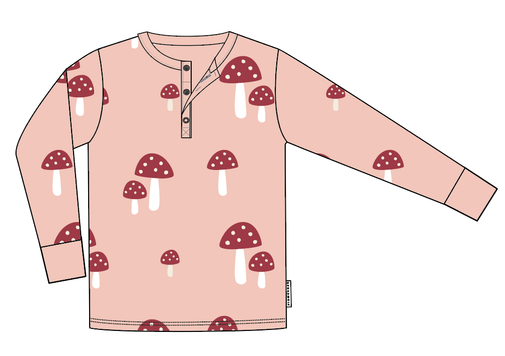 Farfarströja Bambu Pink Mushroom