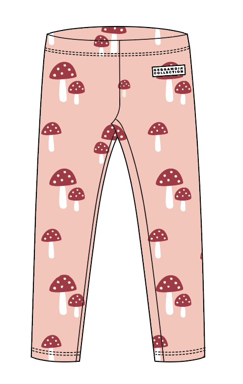 Leggings Bambu Pink Mushroom