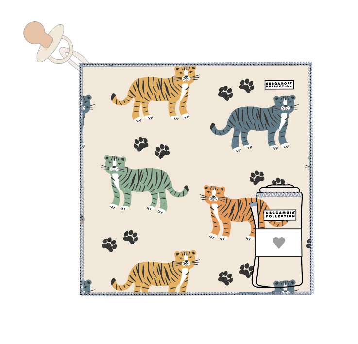 Snuttefilt Bambu Beige Tiger