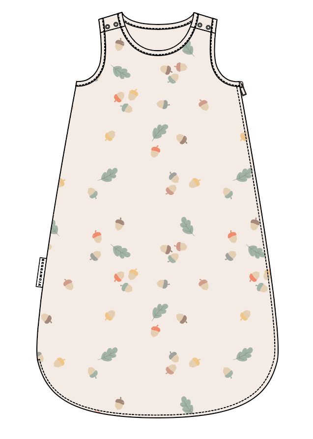 Sovpåse Vadderad Bambu Beige Acorn