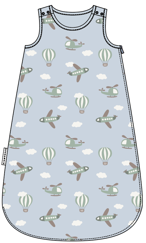 Sovpåse Vadderad Bambu Blue Flyers