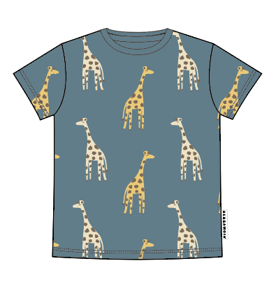 T-shirt Bambu Blue Giraffe