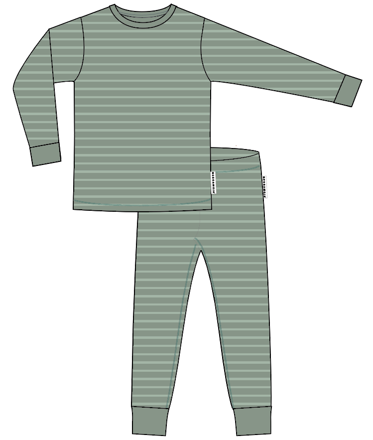 Pyjamas Tvådelad Grön