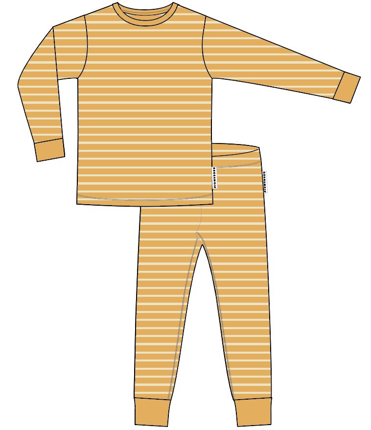 Pyjamas Tvådelad Gul