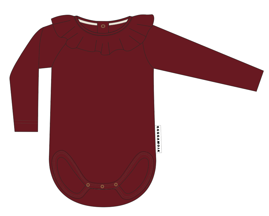 Body med volang Röd