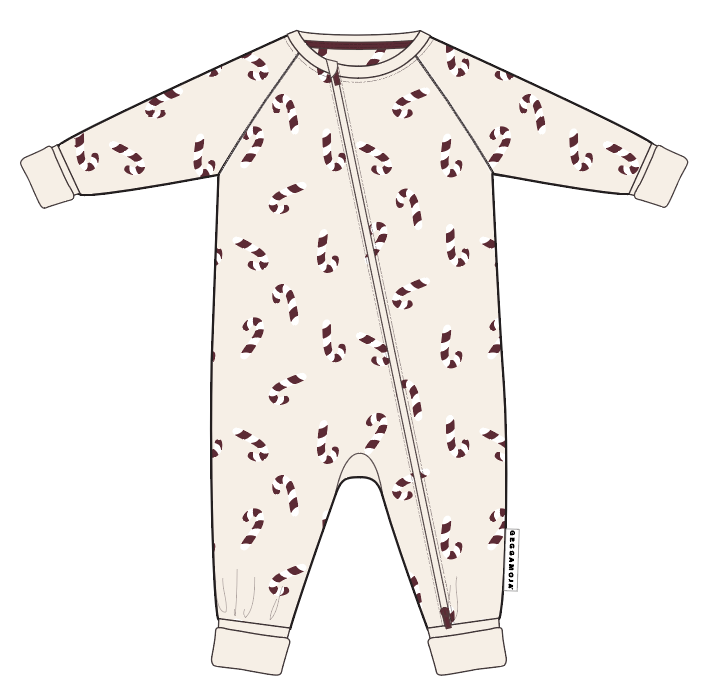 Pyjamas Candycane Beige