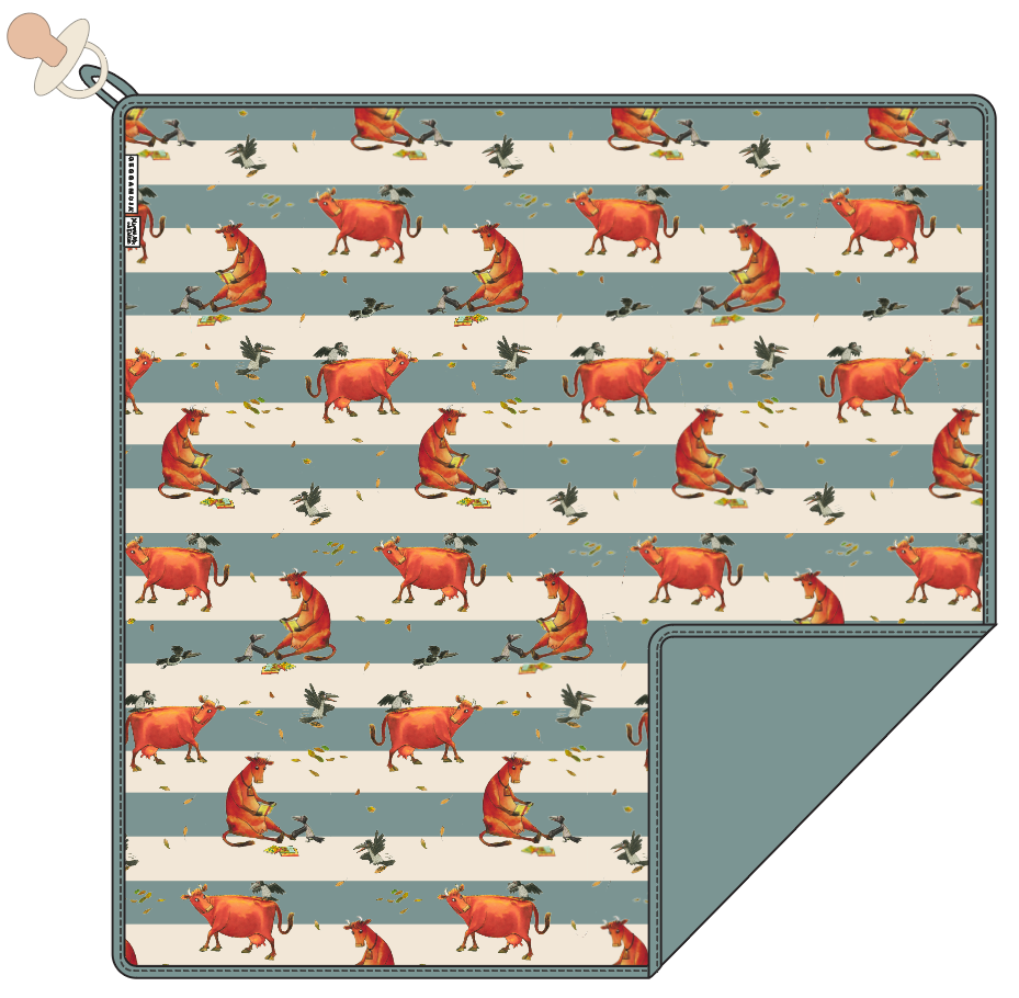 Babyfilt Mamma Mu och Kråkan Turkos