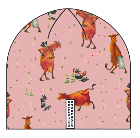 Mössa Fleecefodrad Mamma Mu och Kråkan Rosa