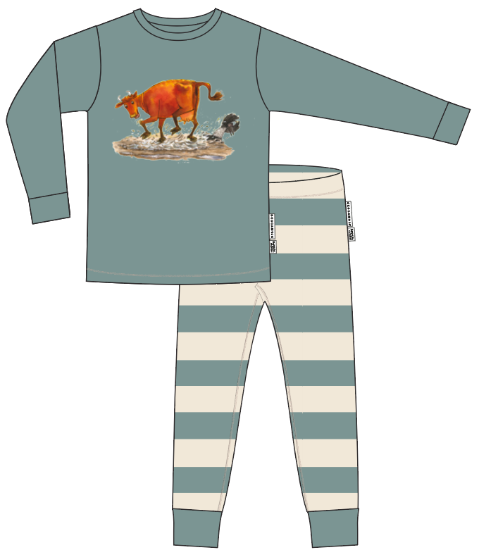 Pyjamas Tvådelad Mamma Mu och Kråkan Turkos