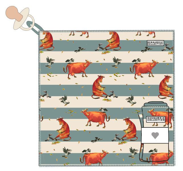 Snuttefilt Mamma Mu och Kråkan Turkos