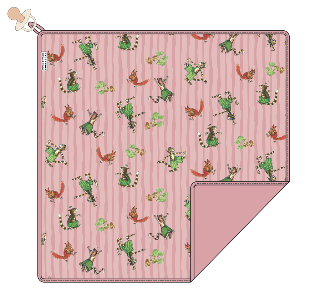 Babyfilt Pettson och Findus Rosa