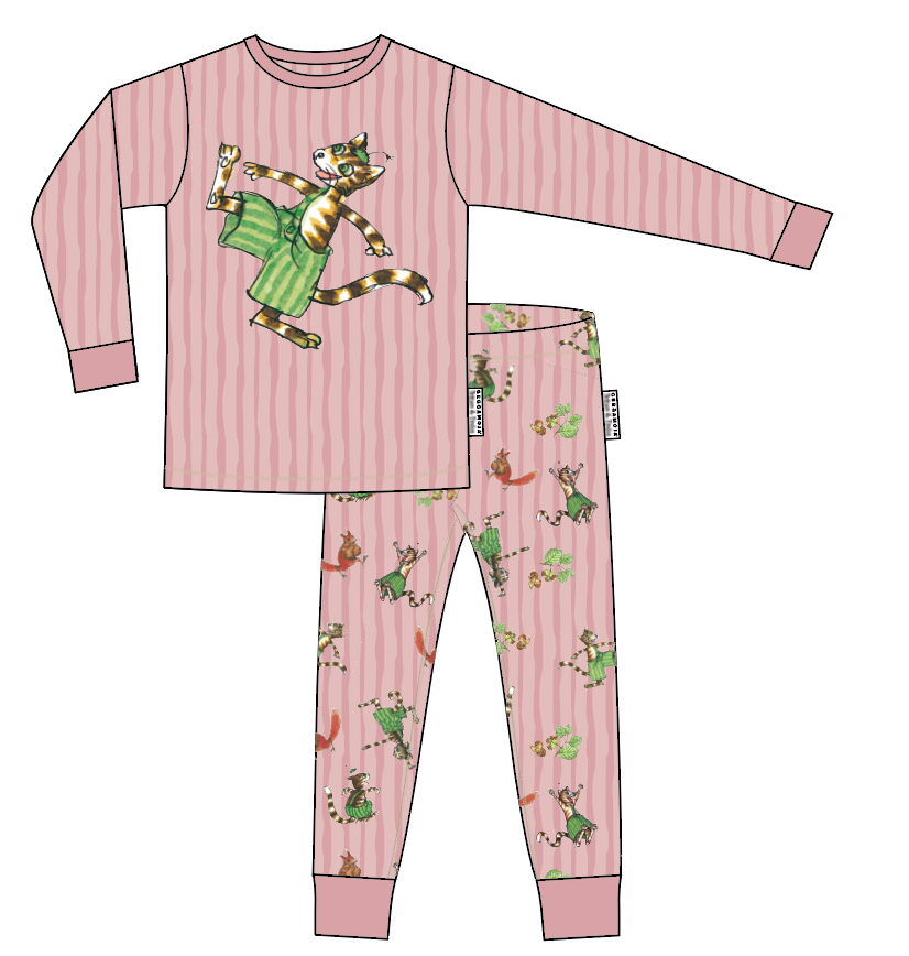 Pyjamas Tvådelad Pettson och Findus Rosa