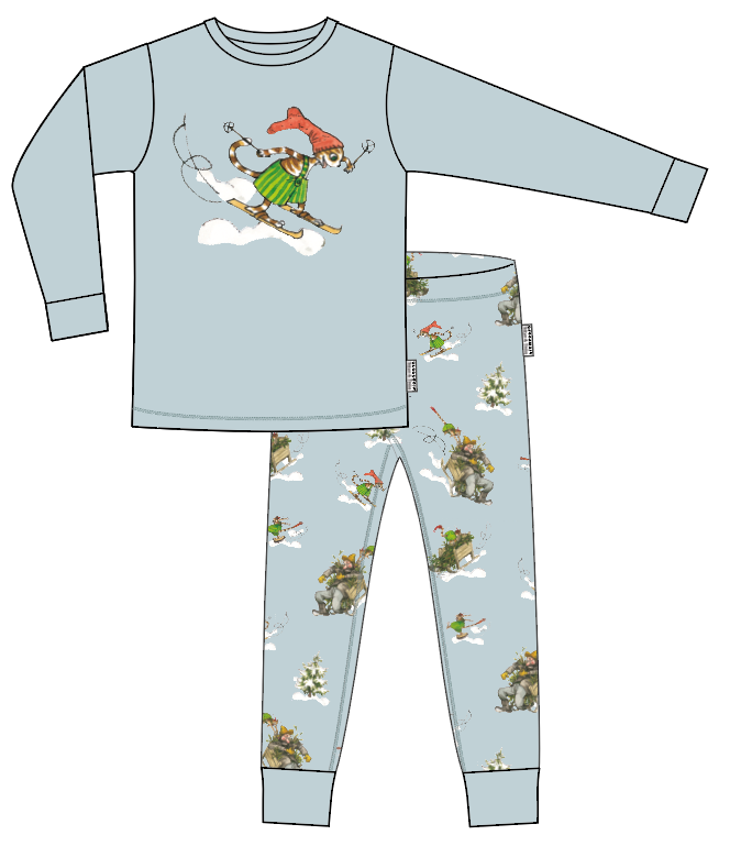 Pyjamas Tvådelad Pettson och Frosty Blue