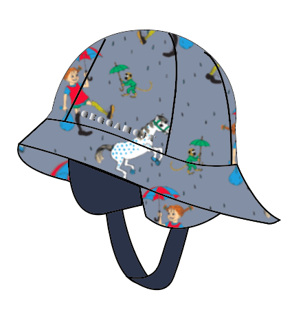 Pippi Långstrump Rain hat Denim blue 10