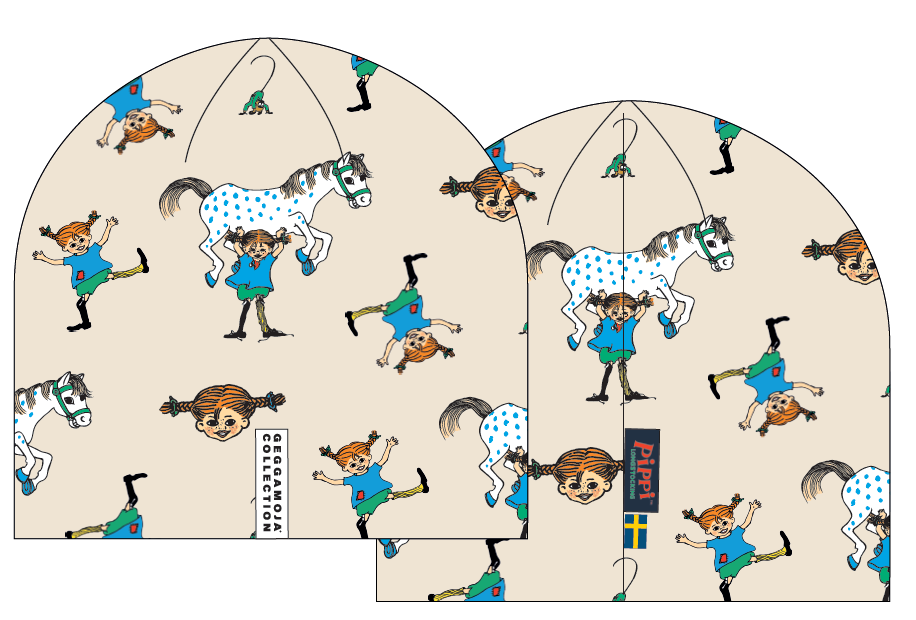 Pippi Långstrump Beanie Beige 16