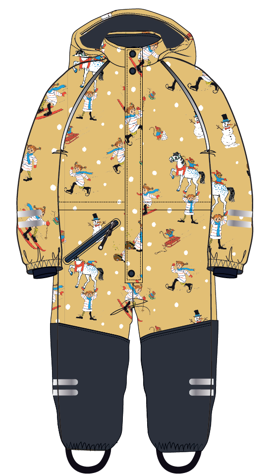 Pippi Långstrump Winter overall Mustard