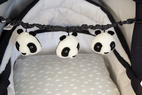 Stroller toy panda Black/white