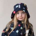 Bamboo sunny hat Navy multi dots  0-4M