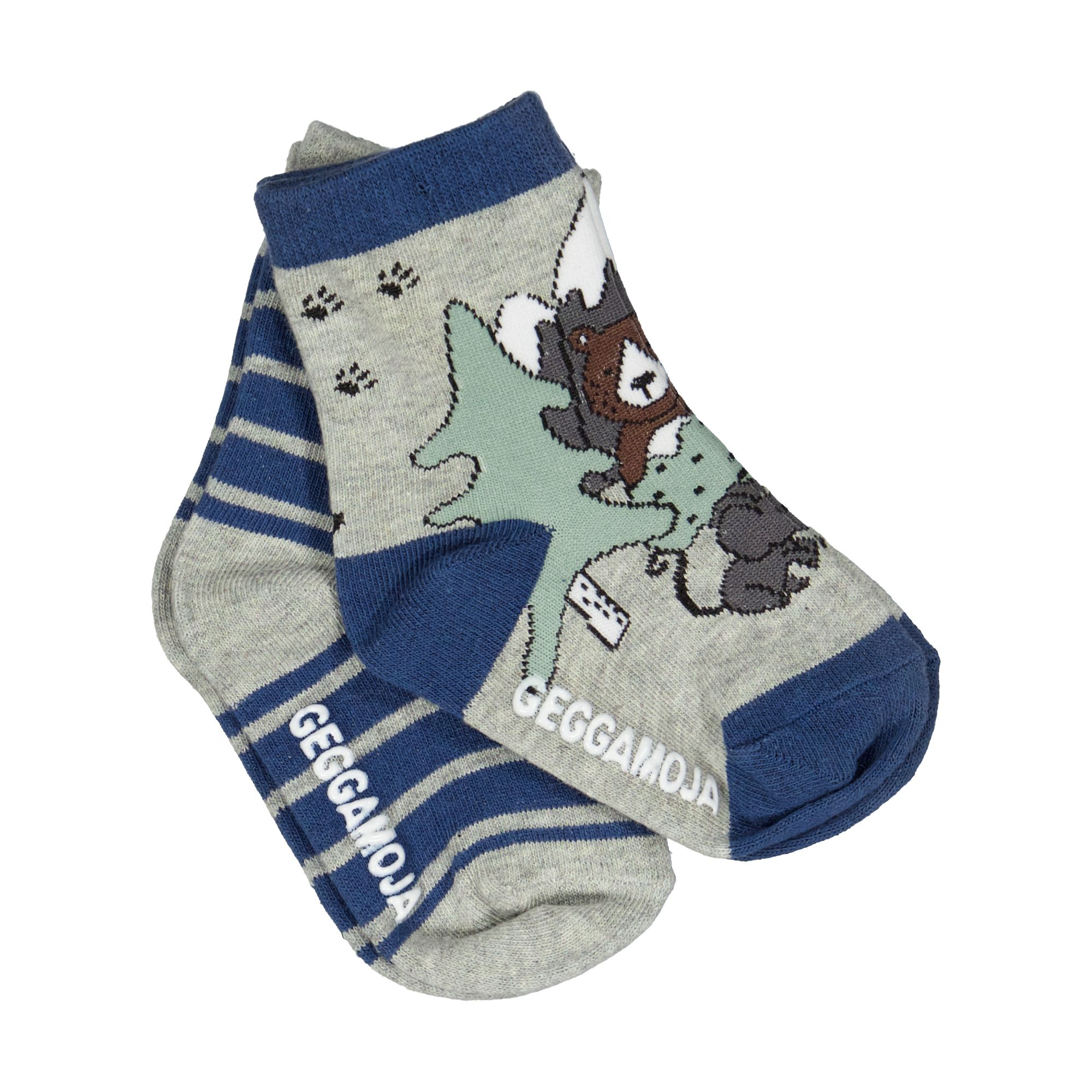2-pack anti slip socks Grey forest