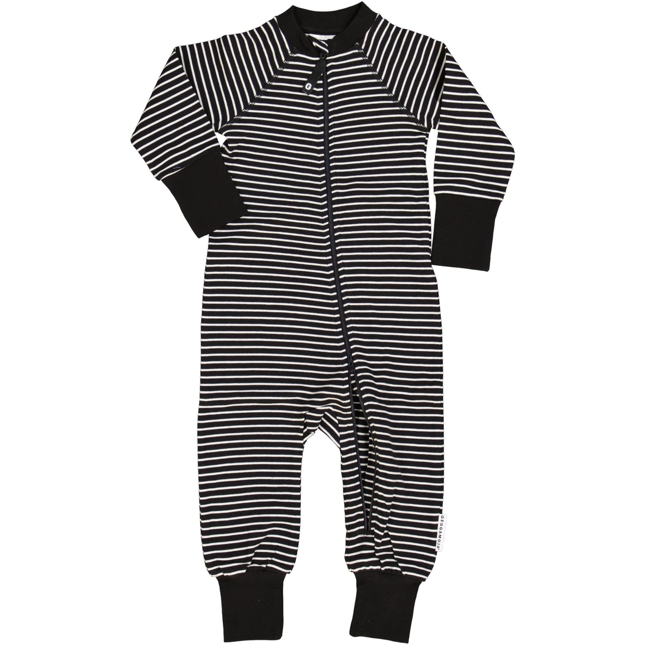 Tvåvägs-zip Pyjamas Classic Svart/vit 110/116