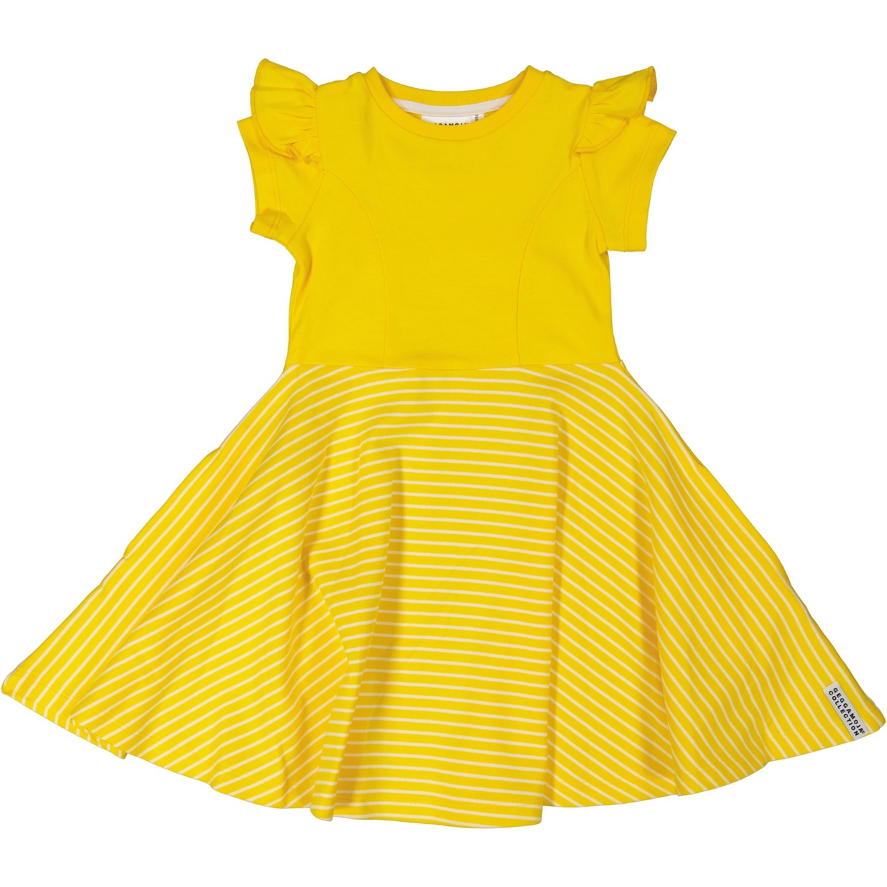 Flared dress Yellow/white  86/92