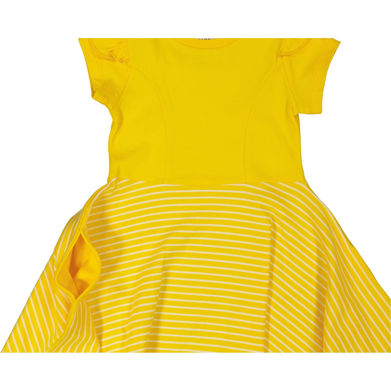 Flared dress Yellow/white  86/92