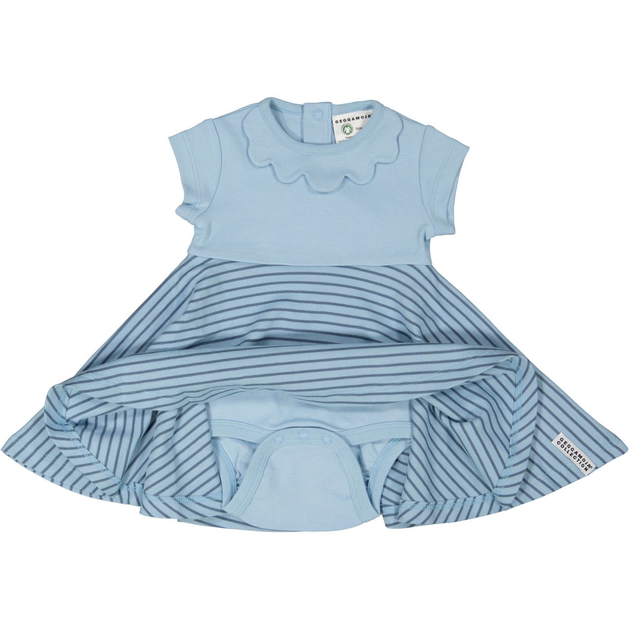 Flared dress L.blue/blue74/80