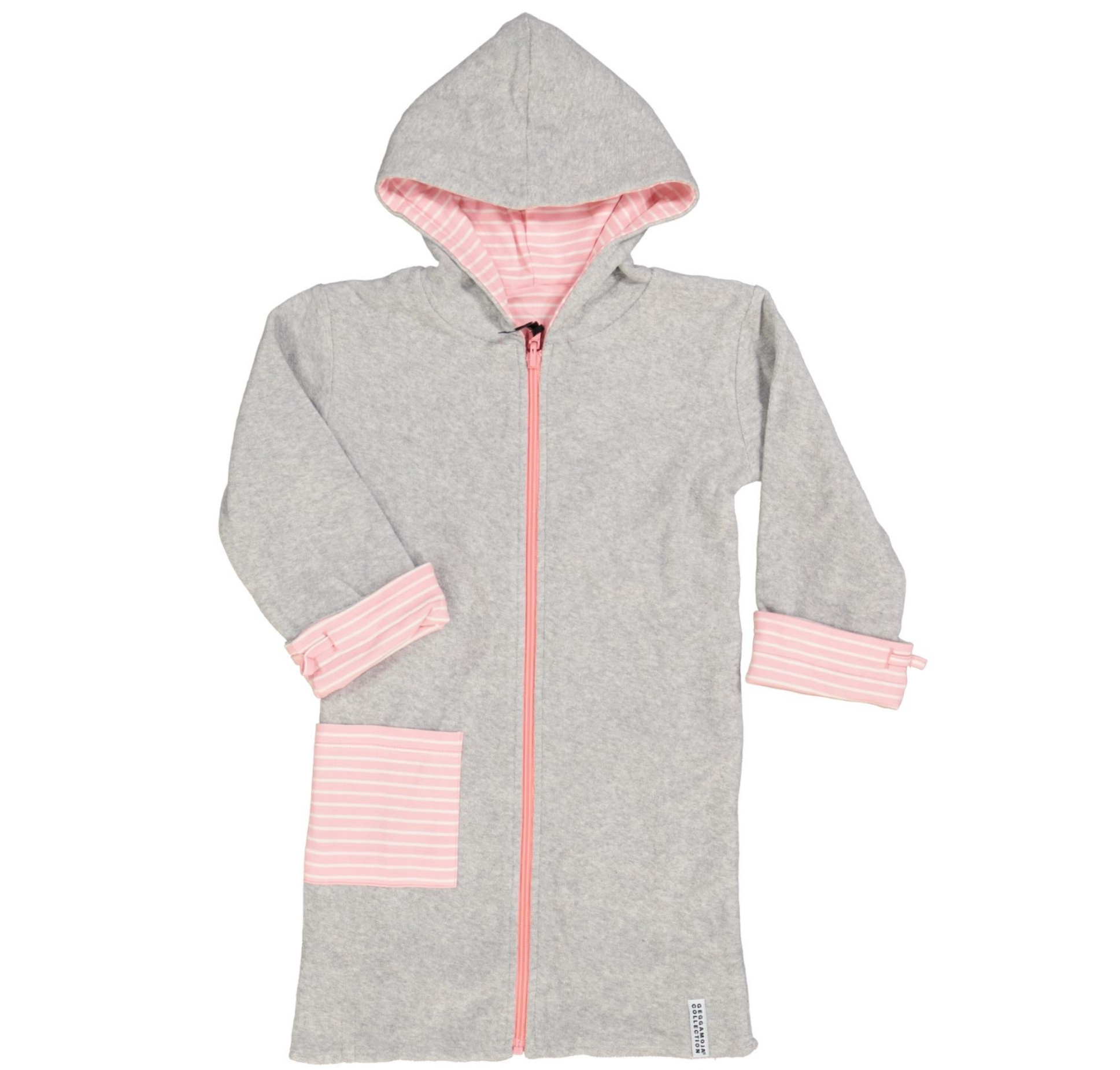 Bathrobe classic Teen Pink/white
