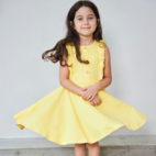 Summer flounce dress Yellow  110/116
