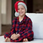 Stickad tomteluva Röd 6 år - Vuxen