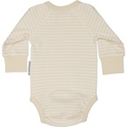 Body långärmad Beige/vit 62/68