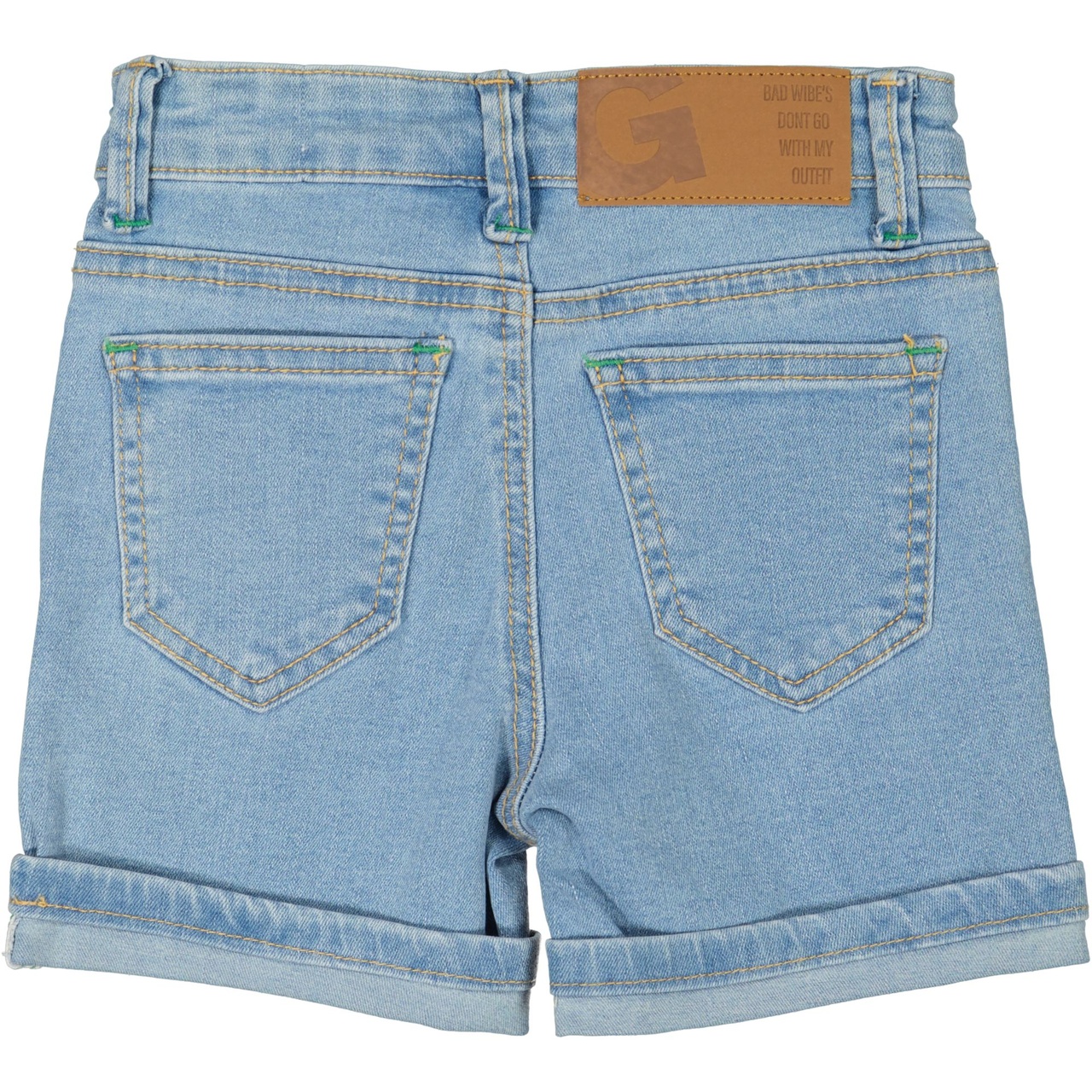 Unisex 5-pocket shorts Denim l.blue wash 98/104